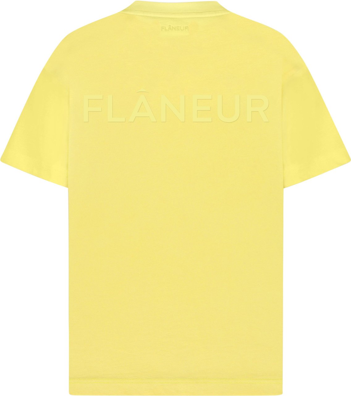 FLÂNEUR Tonal Logo T-Shirt Yellow Geel