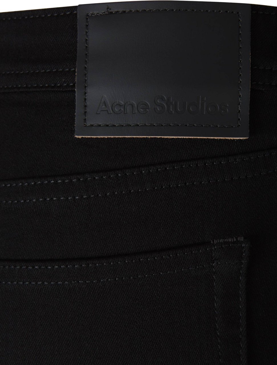 Acne Studios Skinny Mid Waist Jeans Zwart