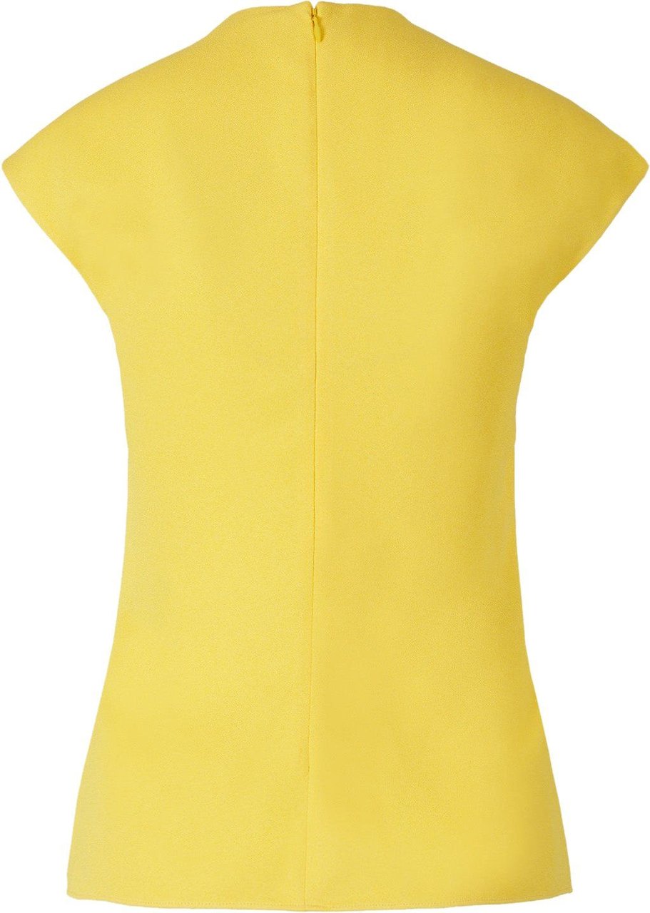 Stella McCartney Ruched Cut Out Blouse Geel