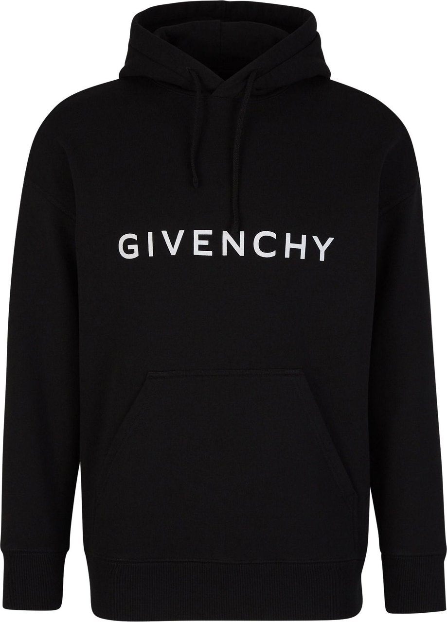 Givenchy Logo Hood Sweatshirt Zwart