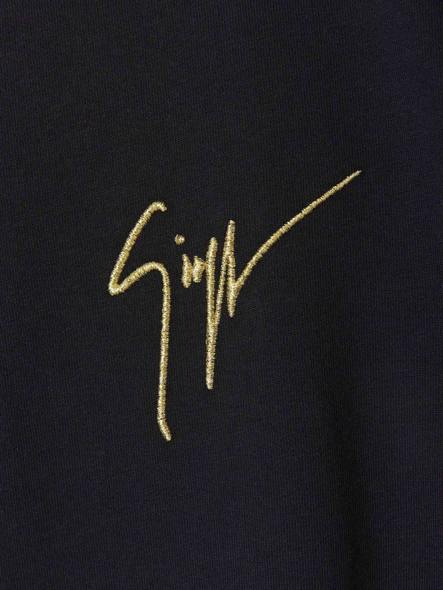 Giuseppe Zanotti Embroidered Logo T-Shirt Zwart