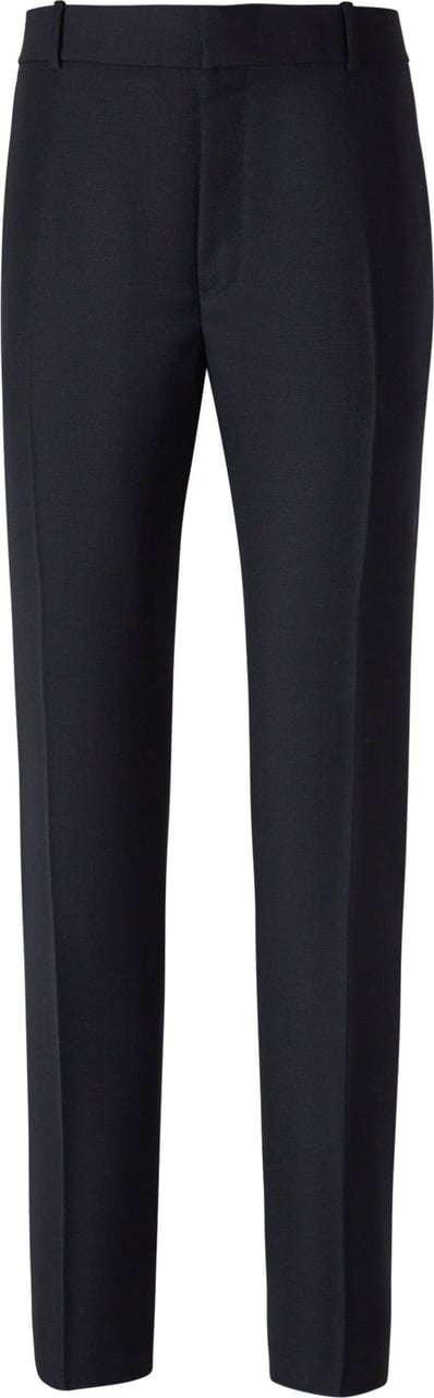Alexander McQueen Wool and Mohair Trousers Blauw