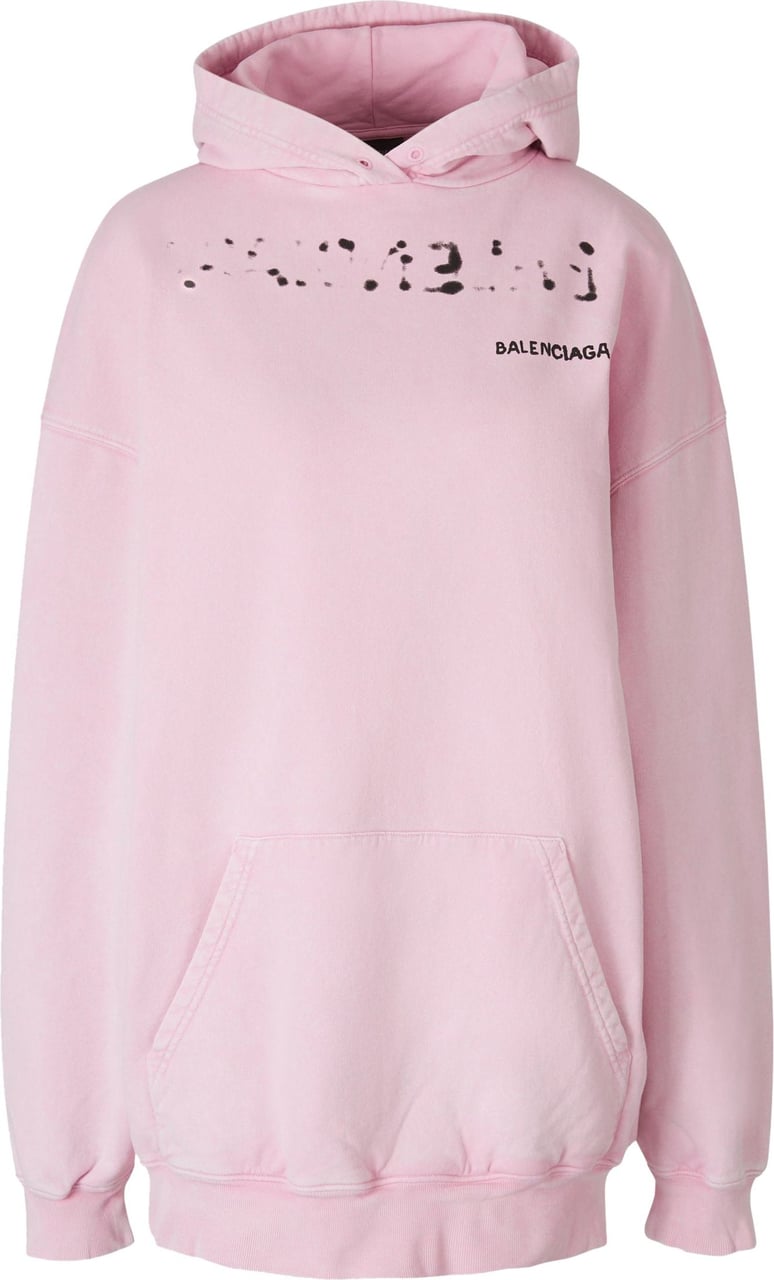 Balenciaga Logo Print Sweatshirt Roze
