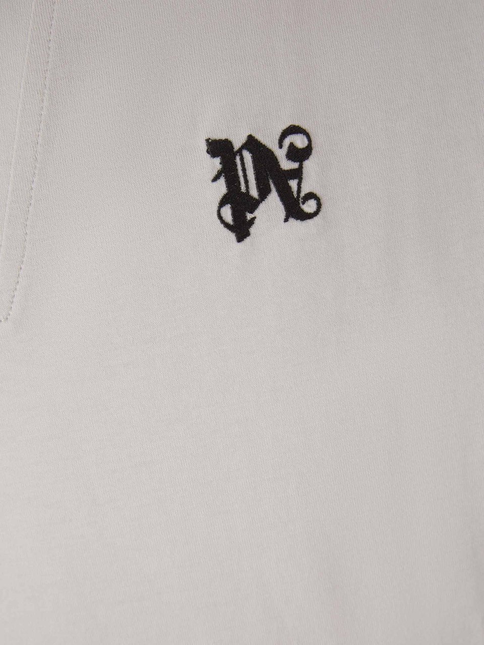 Palm Angels Monogram Knitted Polo Wit