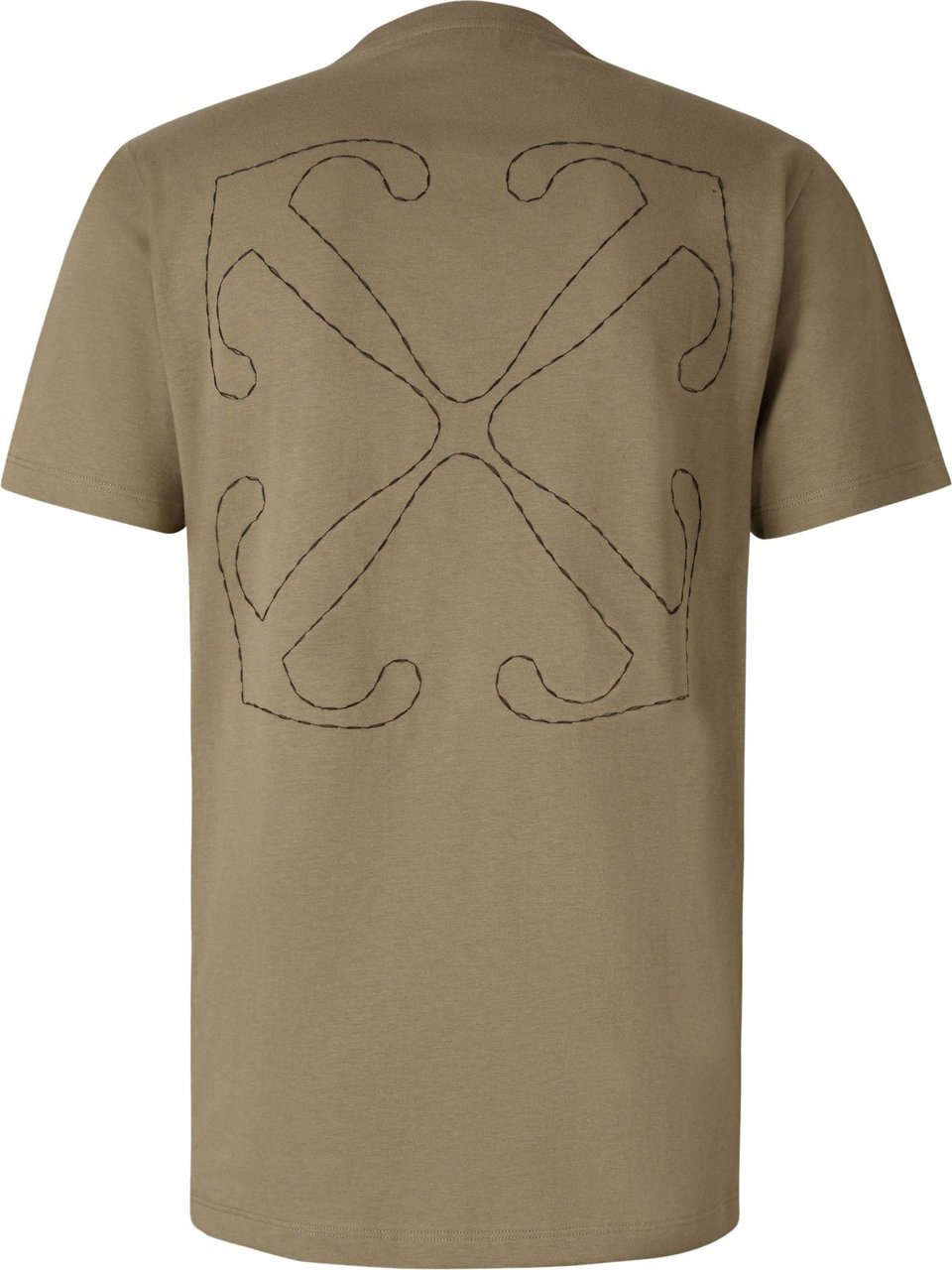 OFF-WHITE Logo Stitch T-Shirt Groen