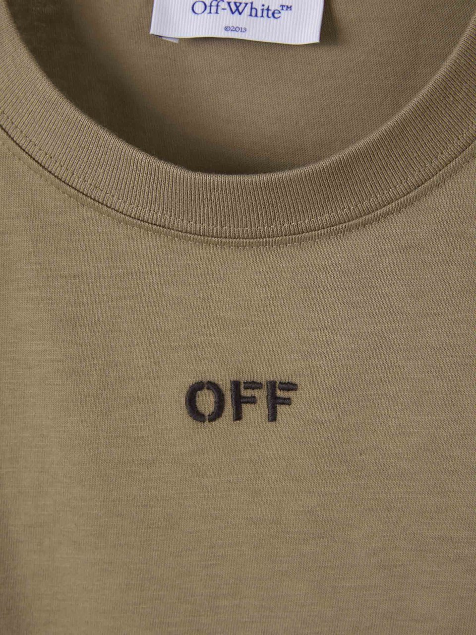 OFF-WHITE Logo Stitch T-Shirt Groen