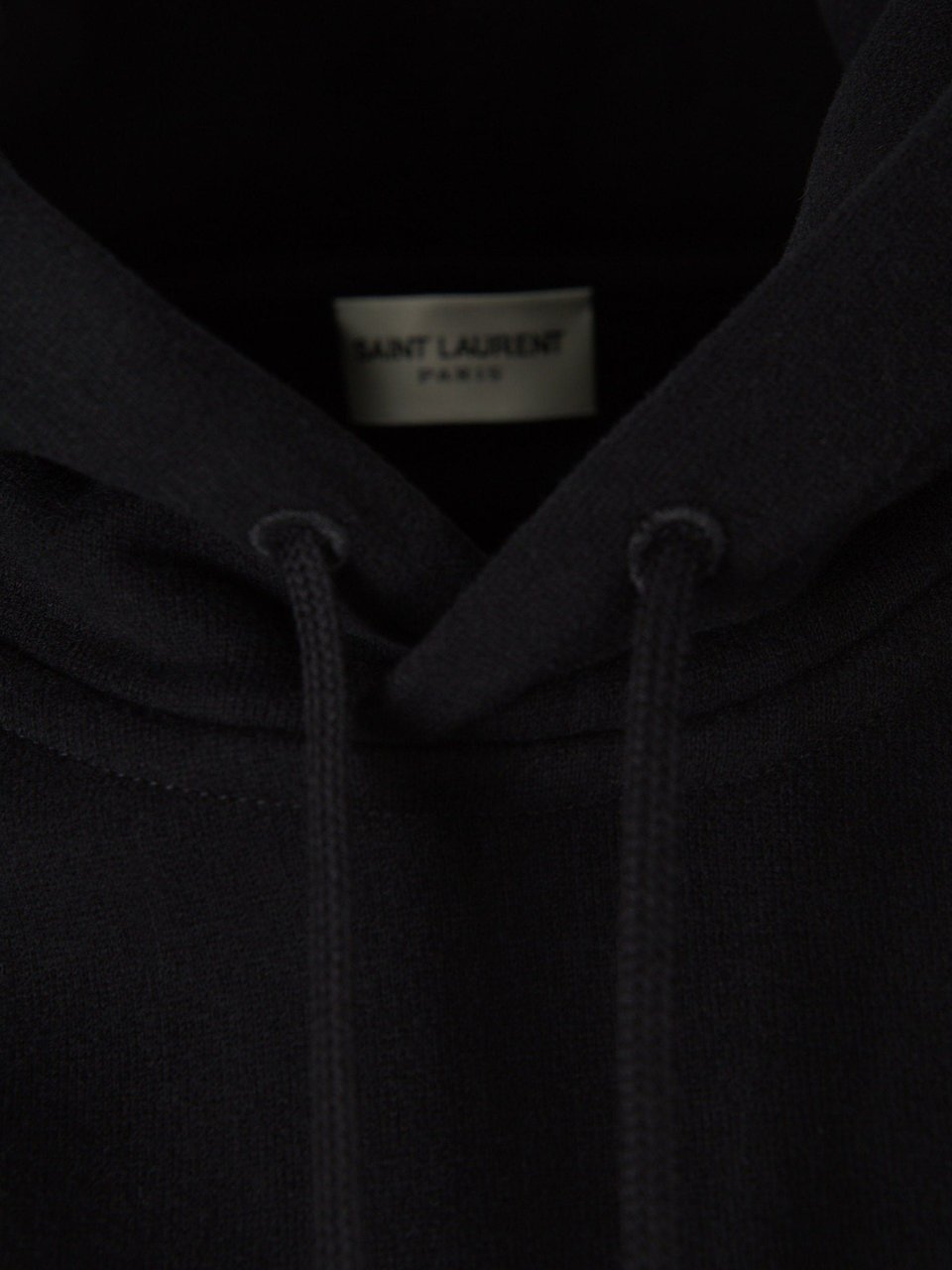 Saint Laurent Logo Cotton Sweatshirt Zwart