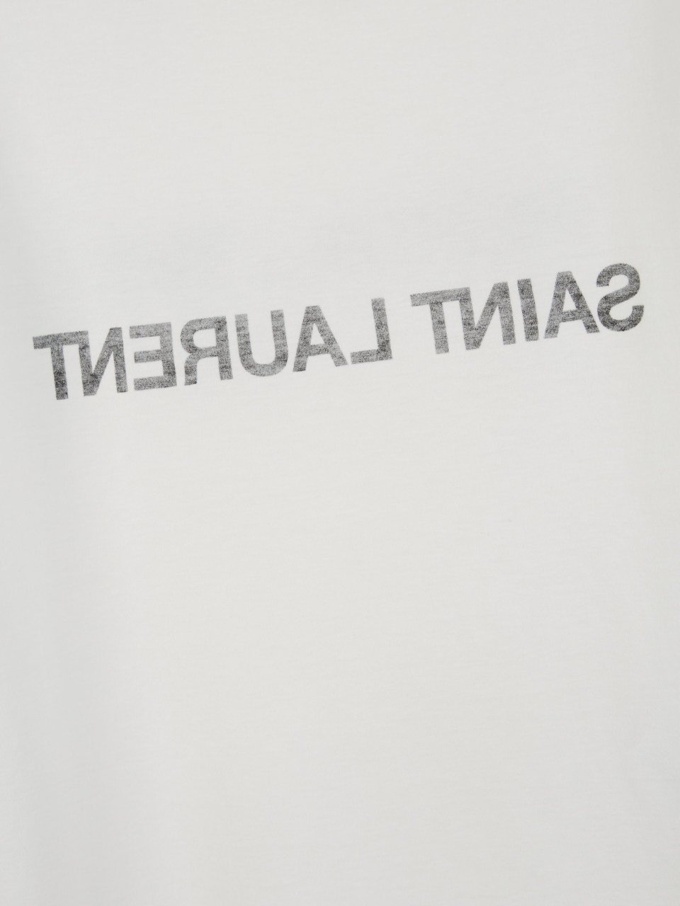 Saint Laurent Mirror Logo T-Shirt Wit