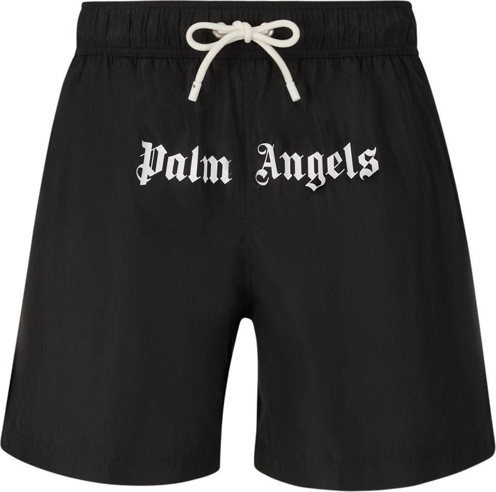 Palm Angels Printed Logo Swimsuit Zwart