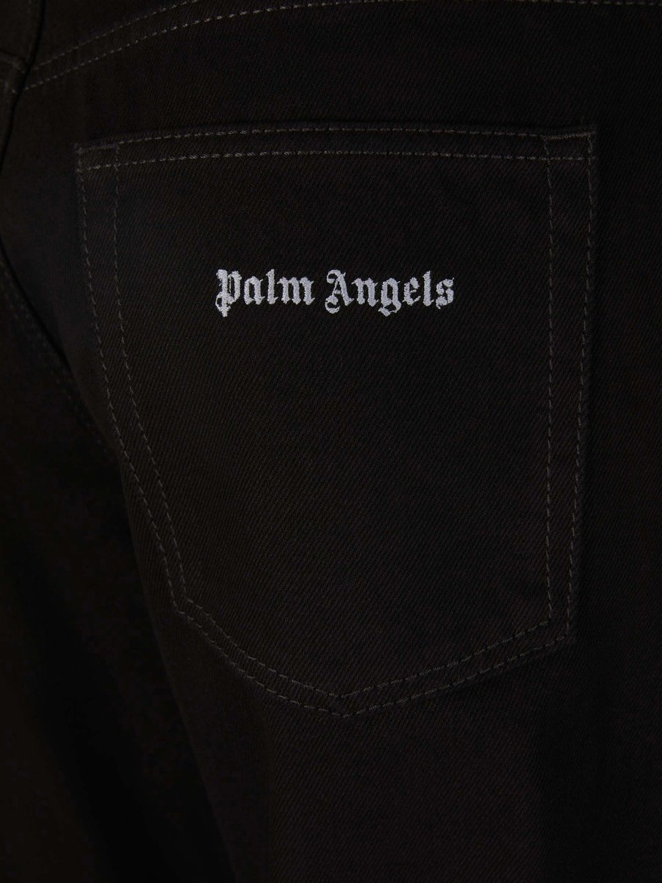 Palm Angels Embroidered Logo Jeans Zwart