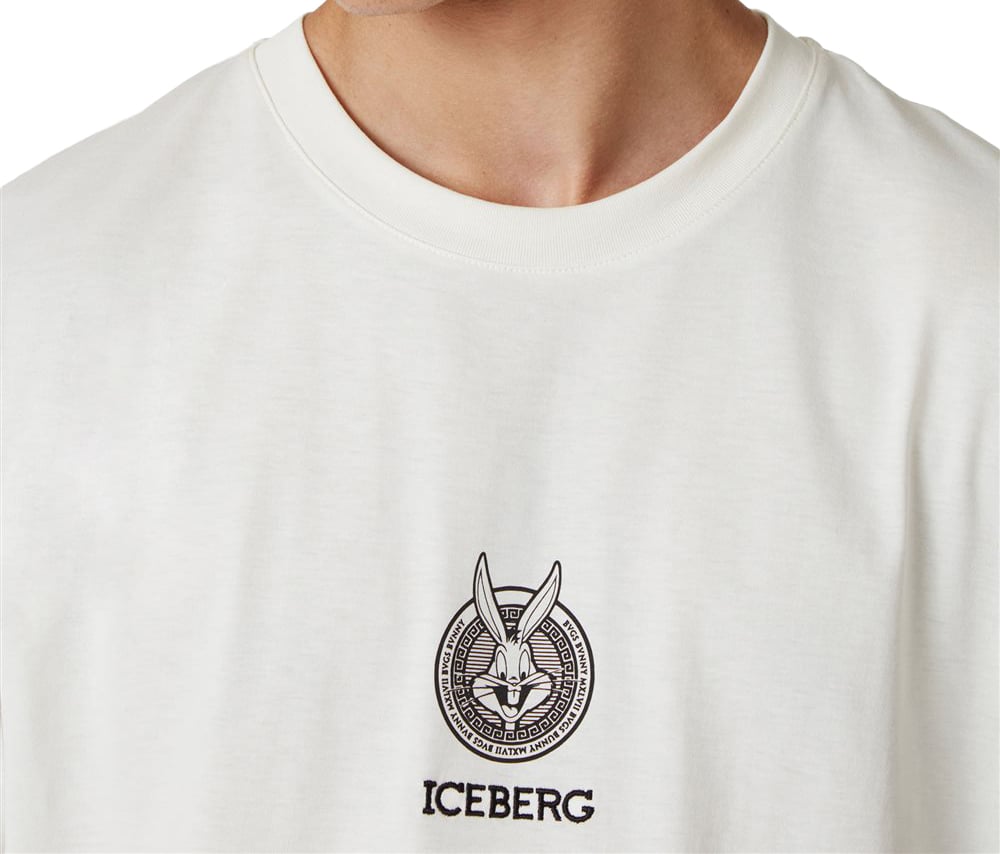 Iceberg T-shirt with cartoon graphics and logo Beige