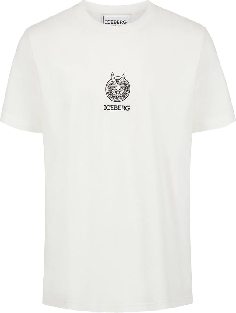 Iceberg T-shirt with cartoon graphics and logo Beige