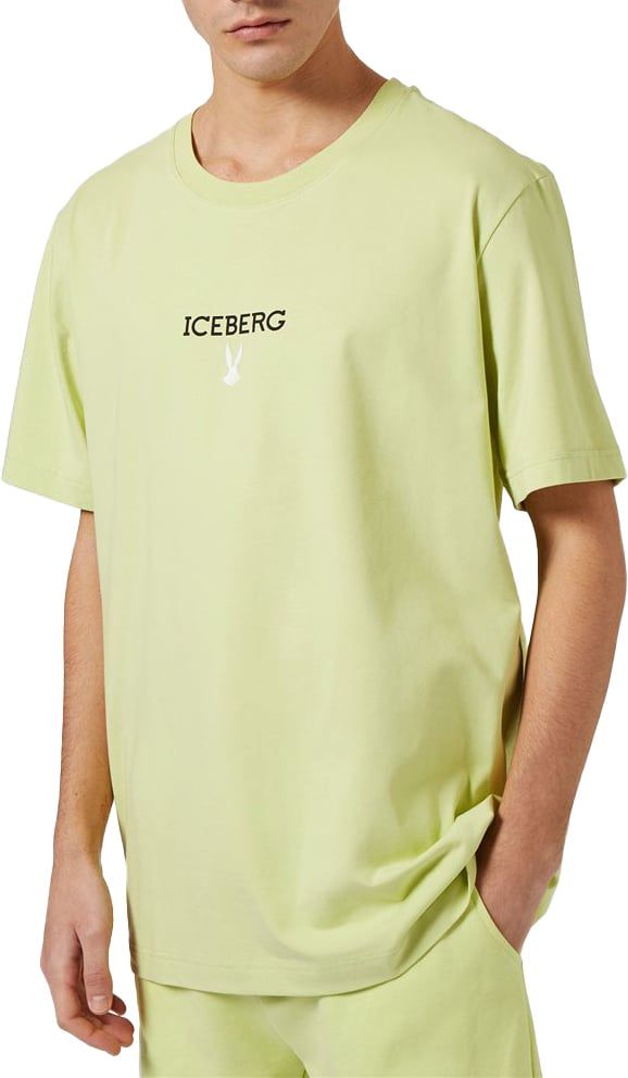 Iceberg T-shirt with logo Geel