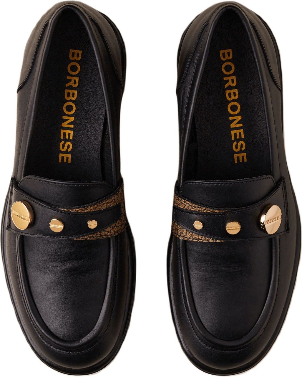 Borbonese LOAFERS - Leather Derby Shoes Zwart