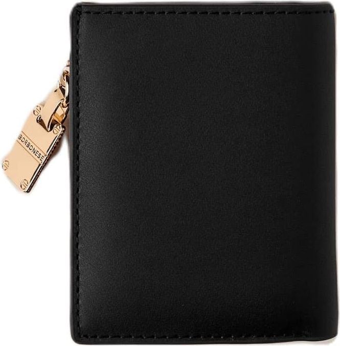 Borbonese LETTERING WALLET SMALL - Leather wallet Zwart