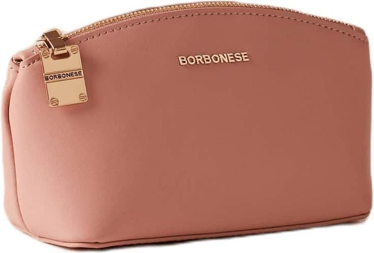 Borbonese LETTERING POUCH SMALL - Leather pouch Roze