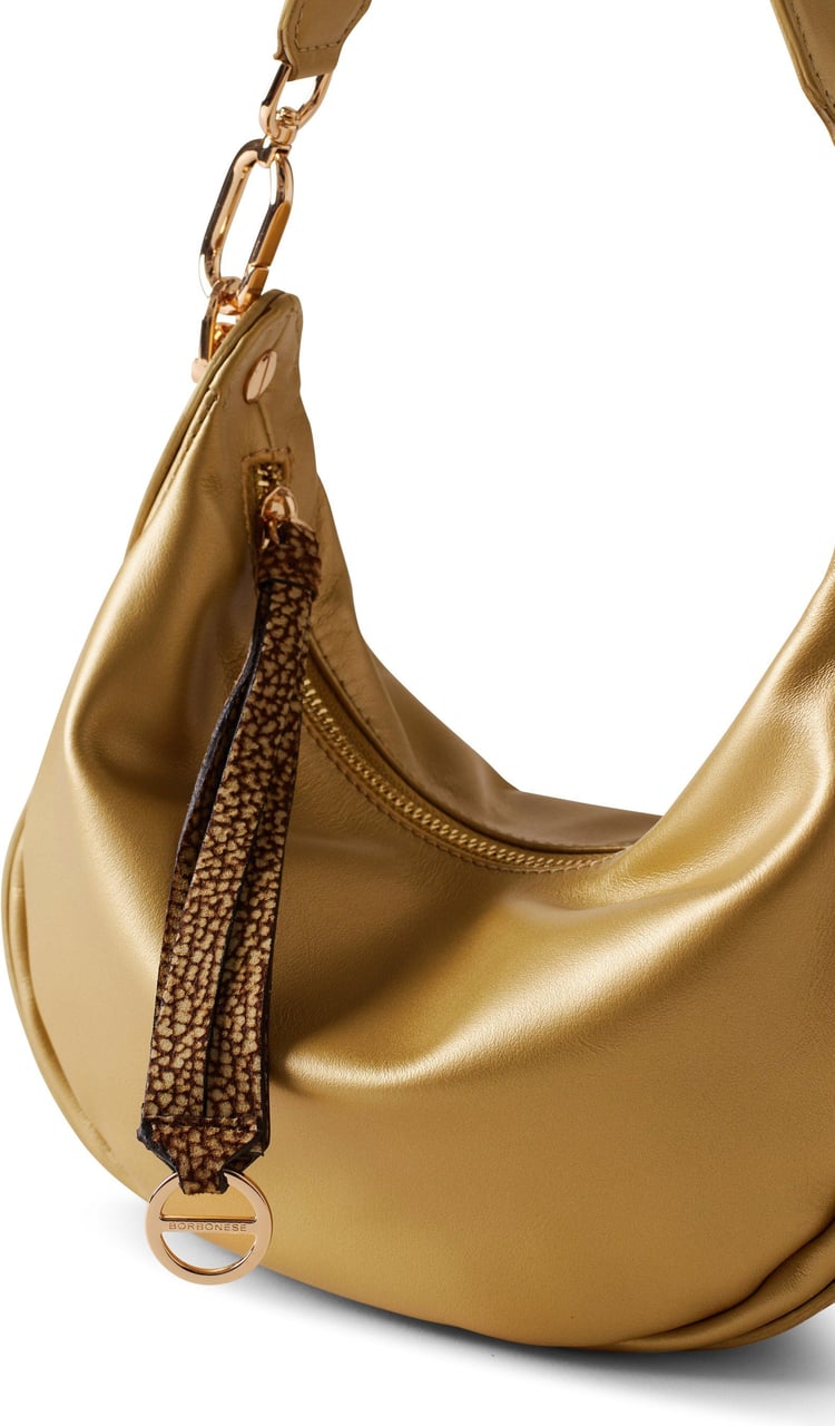 Borbonese OYSTER HOBO SMALL Goud