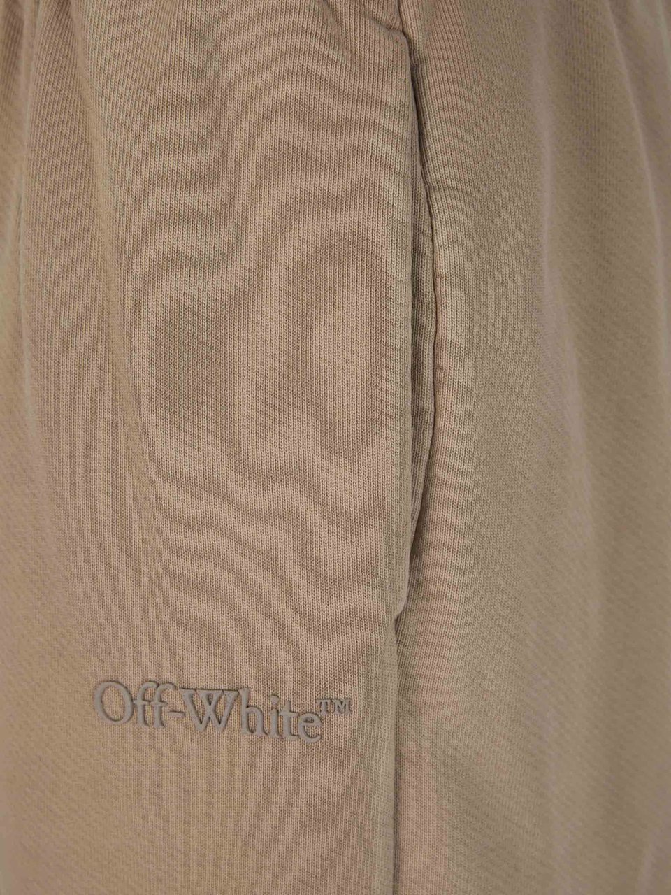 OFF-WHITE Straight Cotton Joggers Taupe