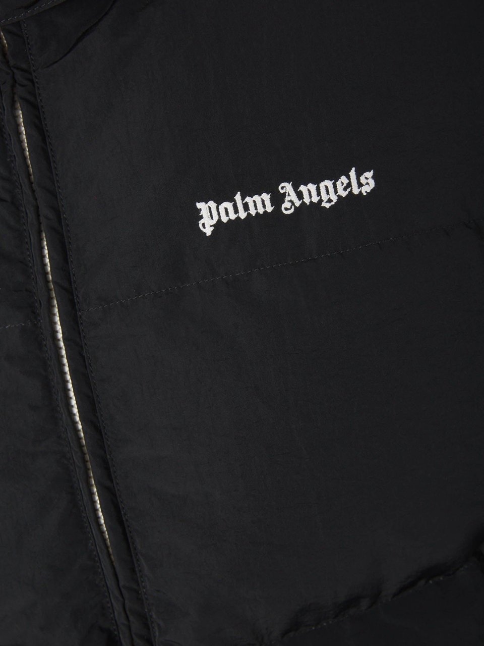 Palm Angels Padded Hooded Vest Zwart
