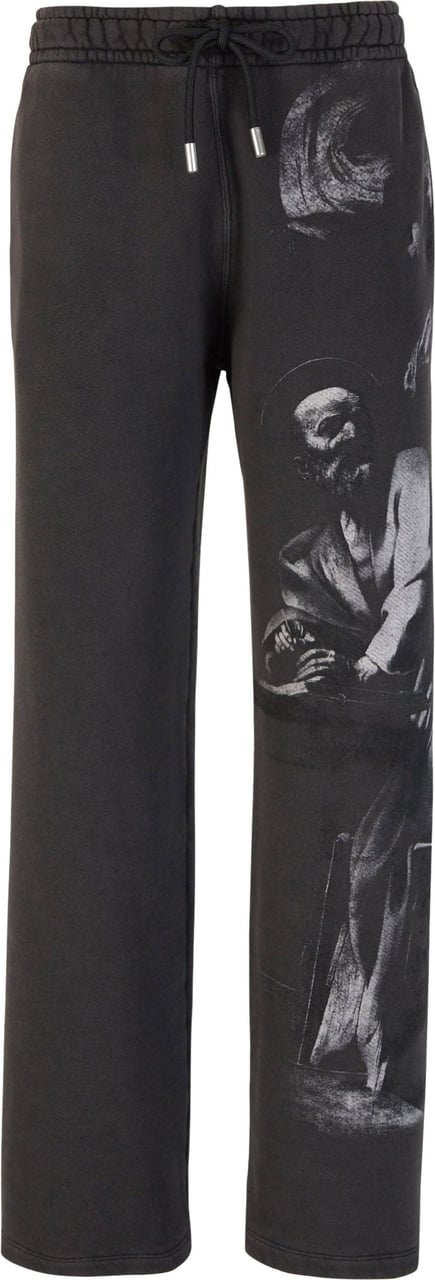OFF-WHITE Printed Cotton Joggers Grijs