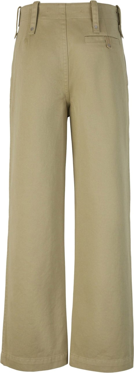Burberry Straight Cotton Trousers Groen