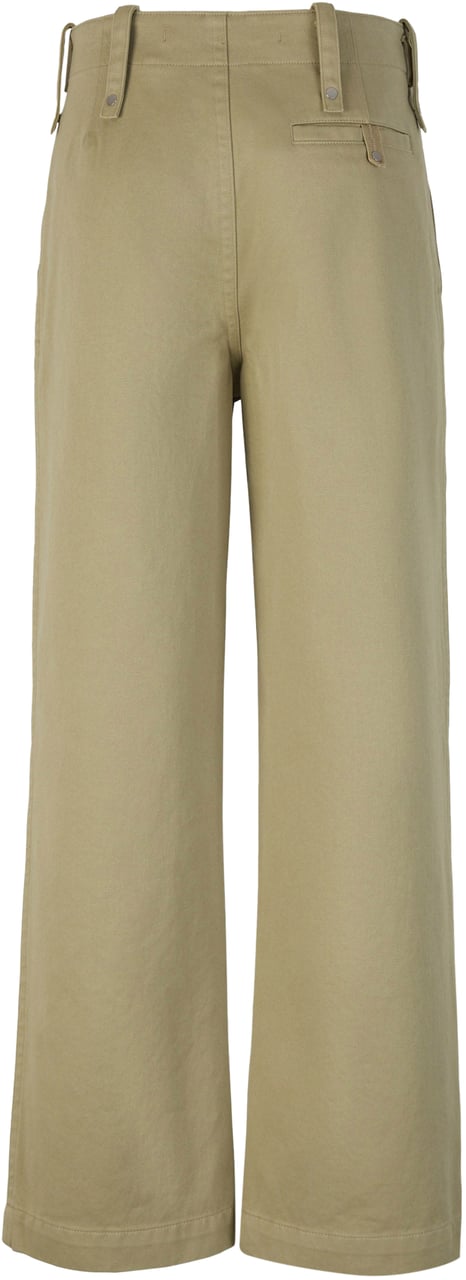 Burberry Burberry Olive green cotton pants Groen