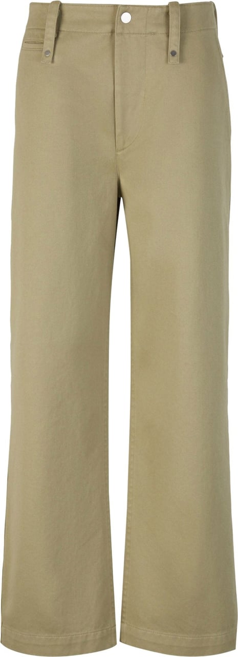 Burberry Straight Cotton Trousers Groen