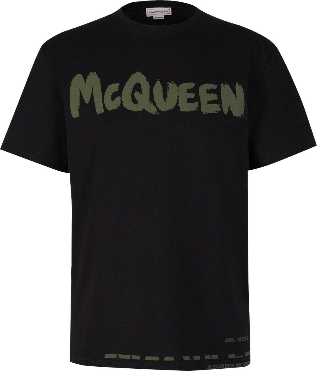 Alexander McQueen Printed Cotton T-shirt Zwart