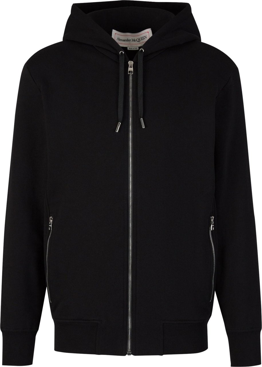 Alexander McQueen Logo Zipper Sweatshirt Zwart