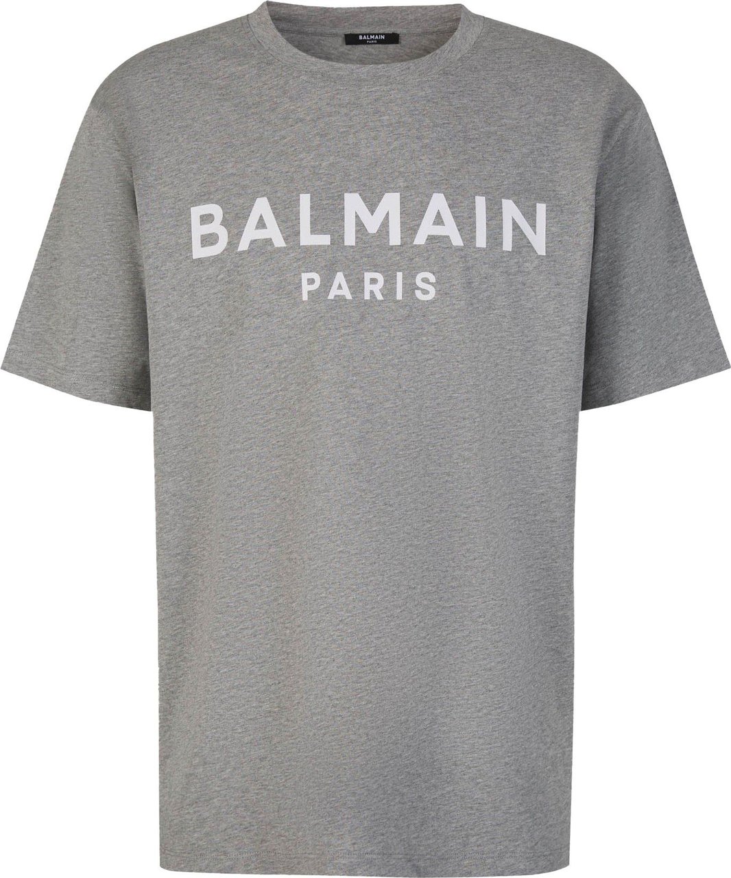 Balmain Logo Cotton T-Shirt Grijs