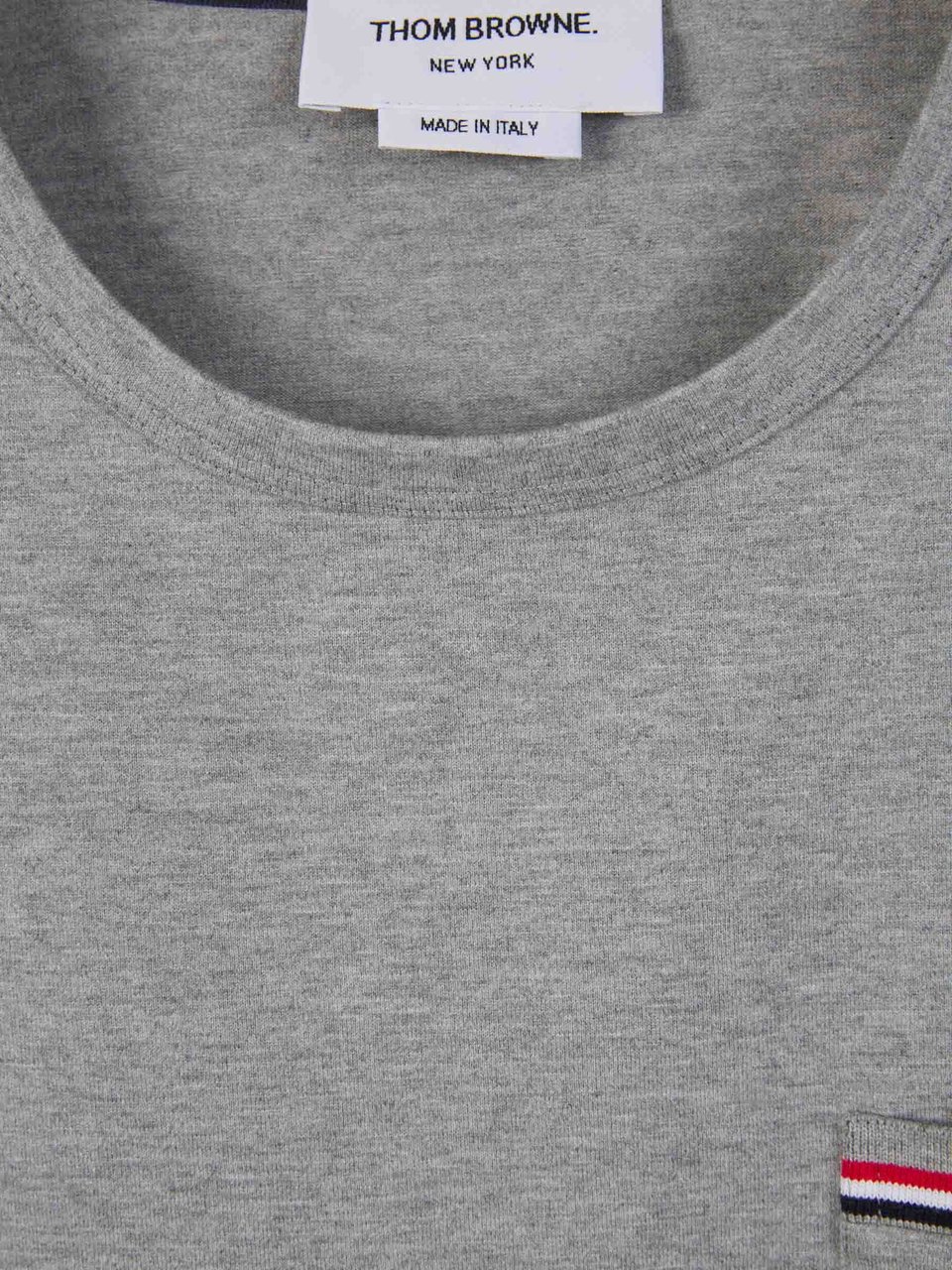 Thom Browne Trims Pocket T-Shirt Grijs