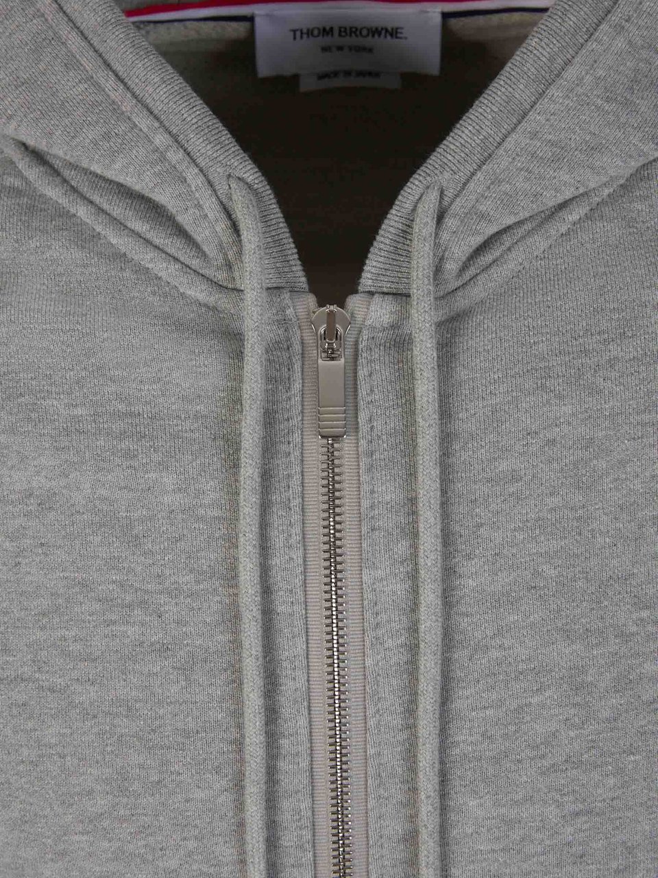 Thom Browne Striped Cotton Sweatshirt Grijs