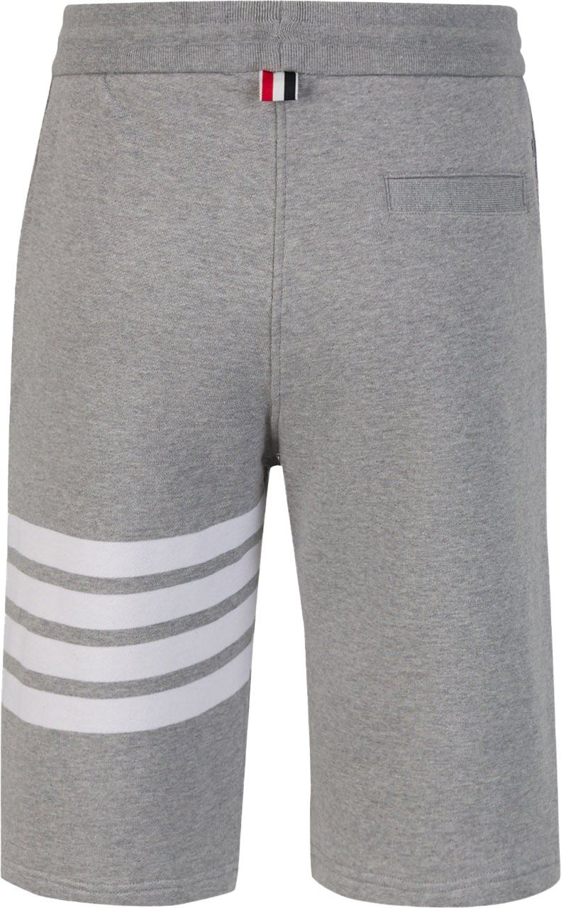 Thom Browne Striped Cotton Bermuda Shorts Grijs