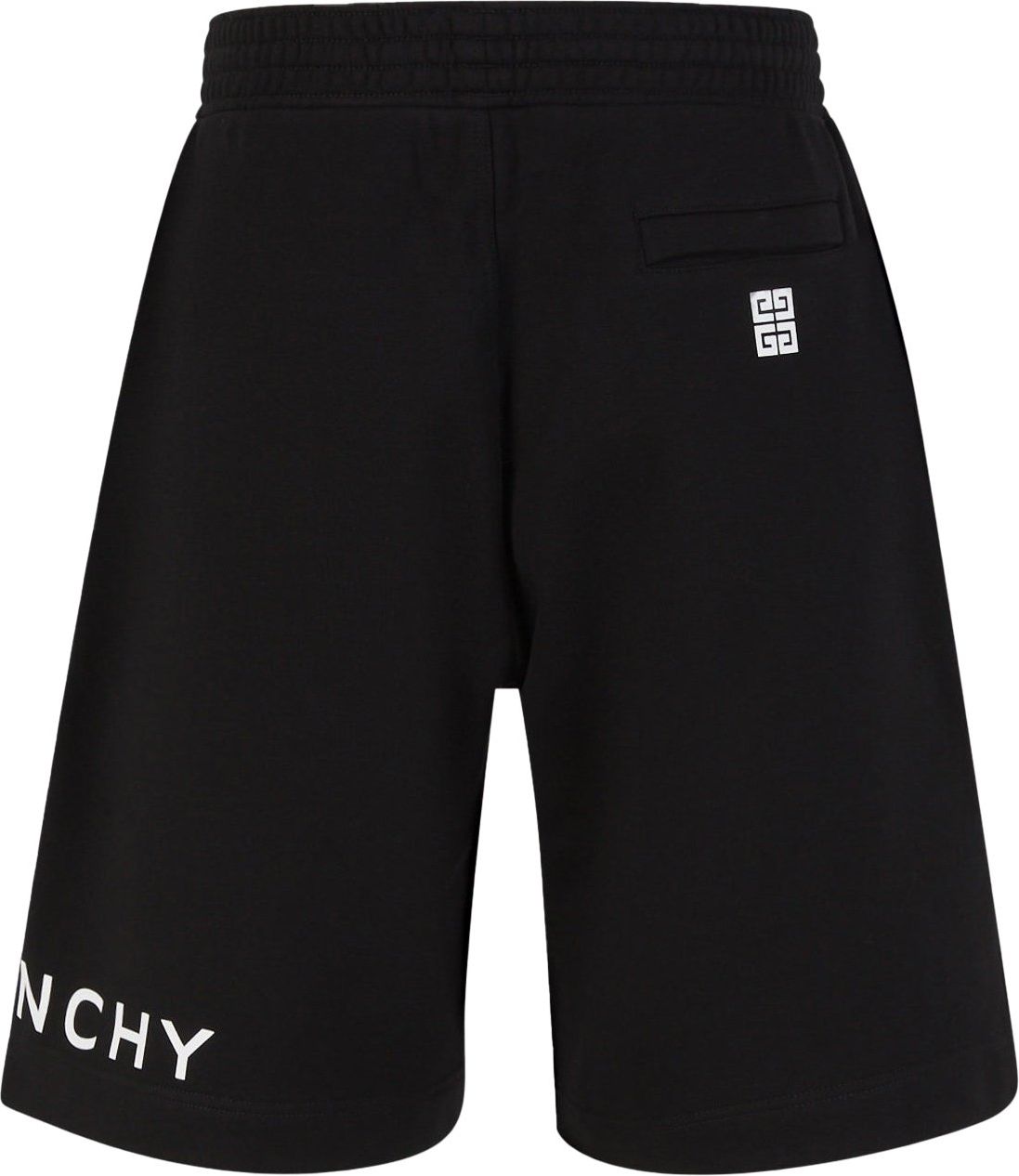 Givenchy Logo Cotton Bermuda Shorts Zwart