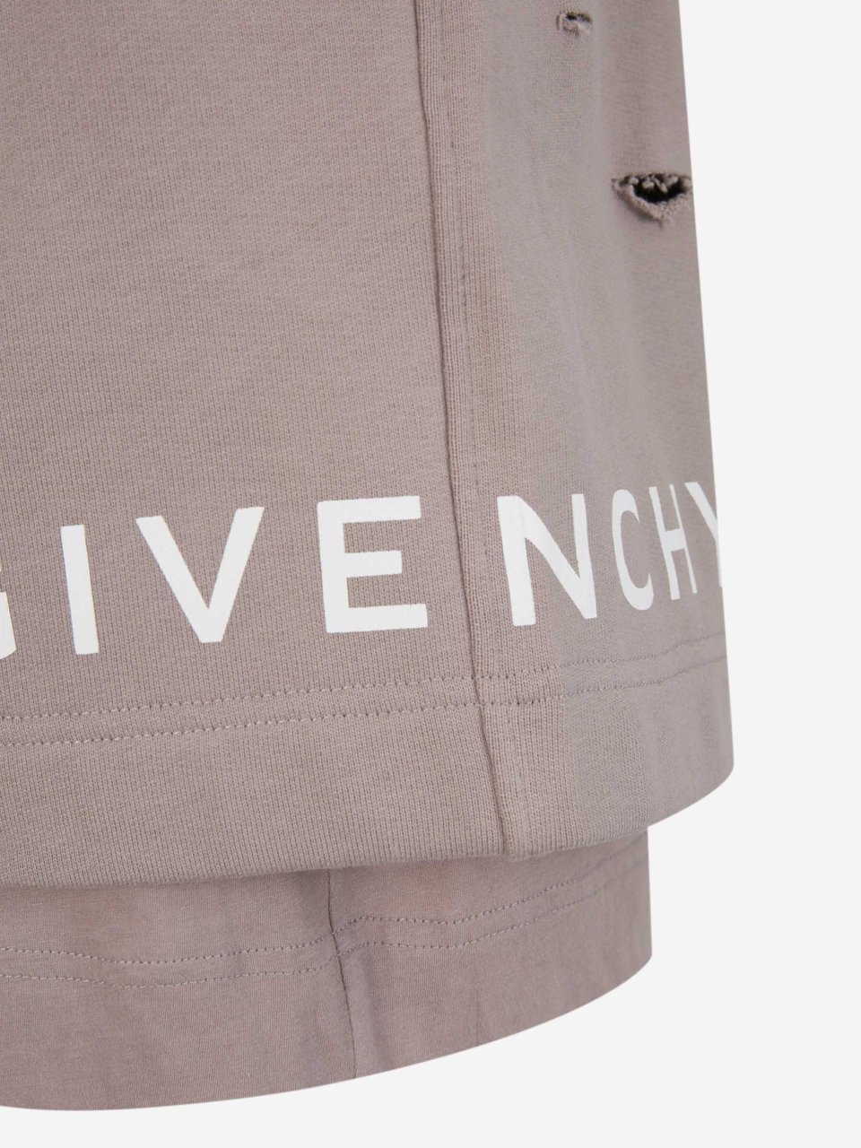 Givenchy Logo Cotton Bermuda Shorts Taupe