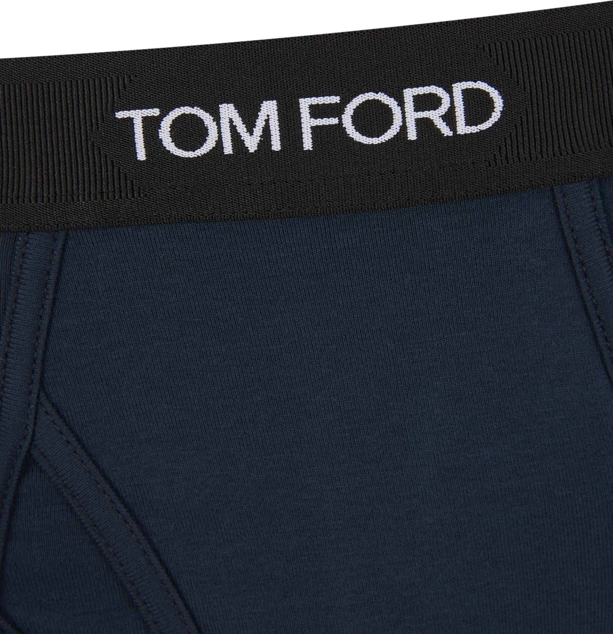 Tom Ford Logo Cotton Boxer Blauw