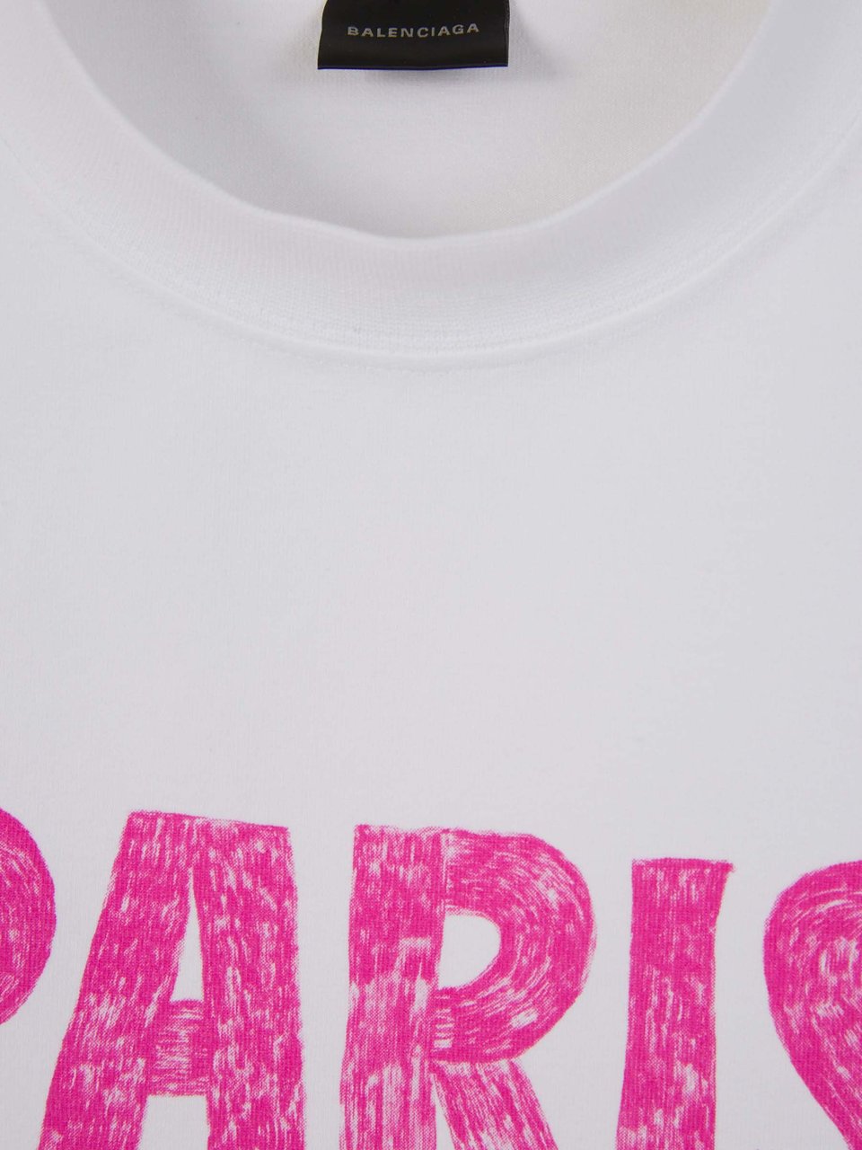 Balenciaga Paris Print T-Shirt Wit