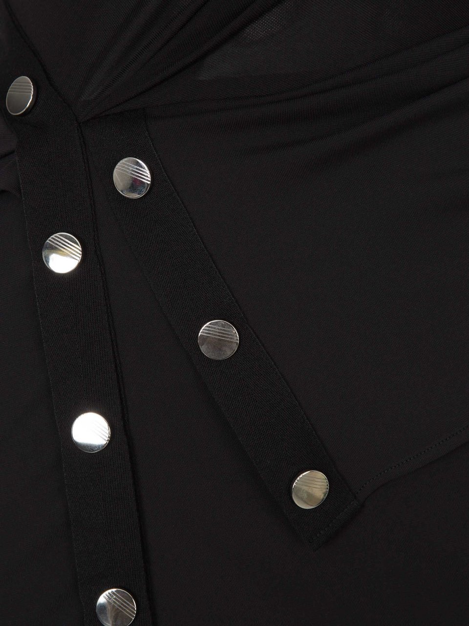 The Attico Buttons Midi Dress Zwart
