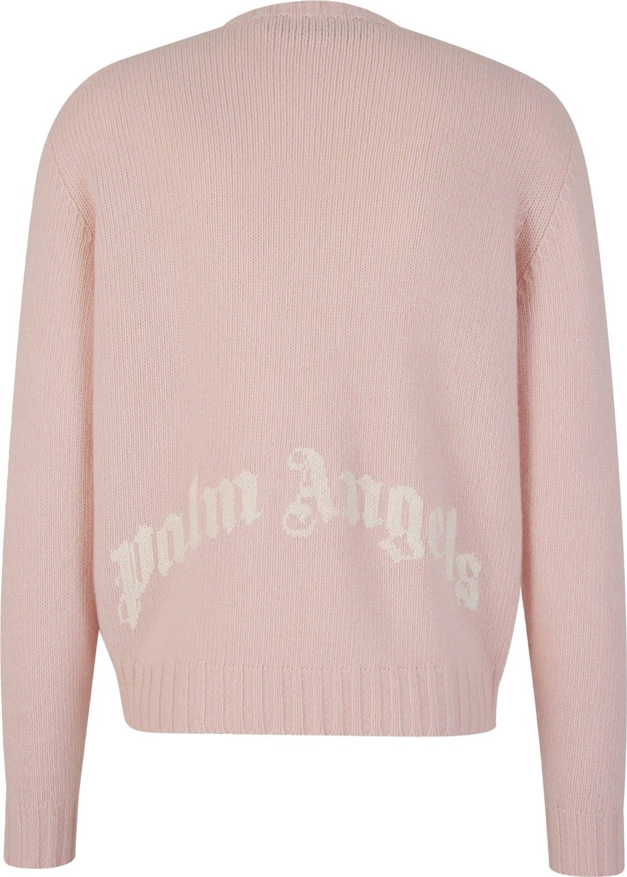 Palm Angels Logo Wool Sweater Roze