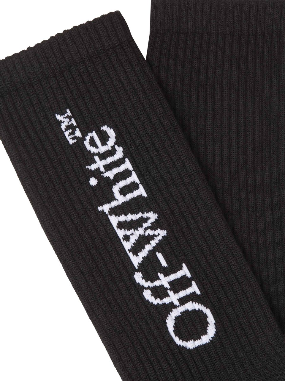 OFF-WHITE Logo Cotton Socks Zwart