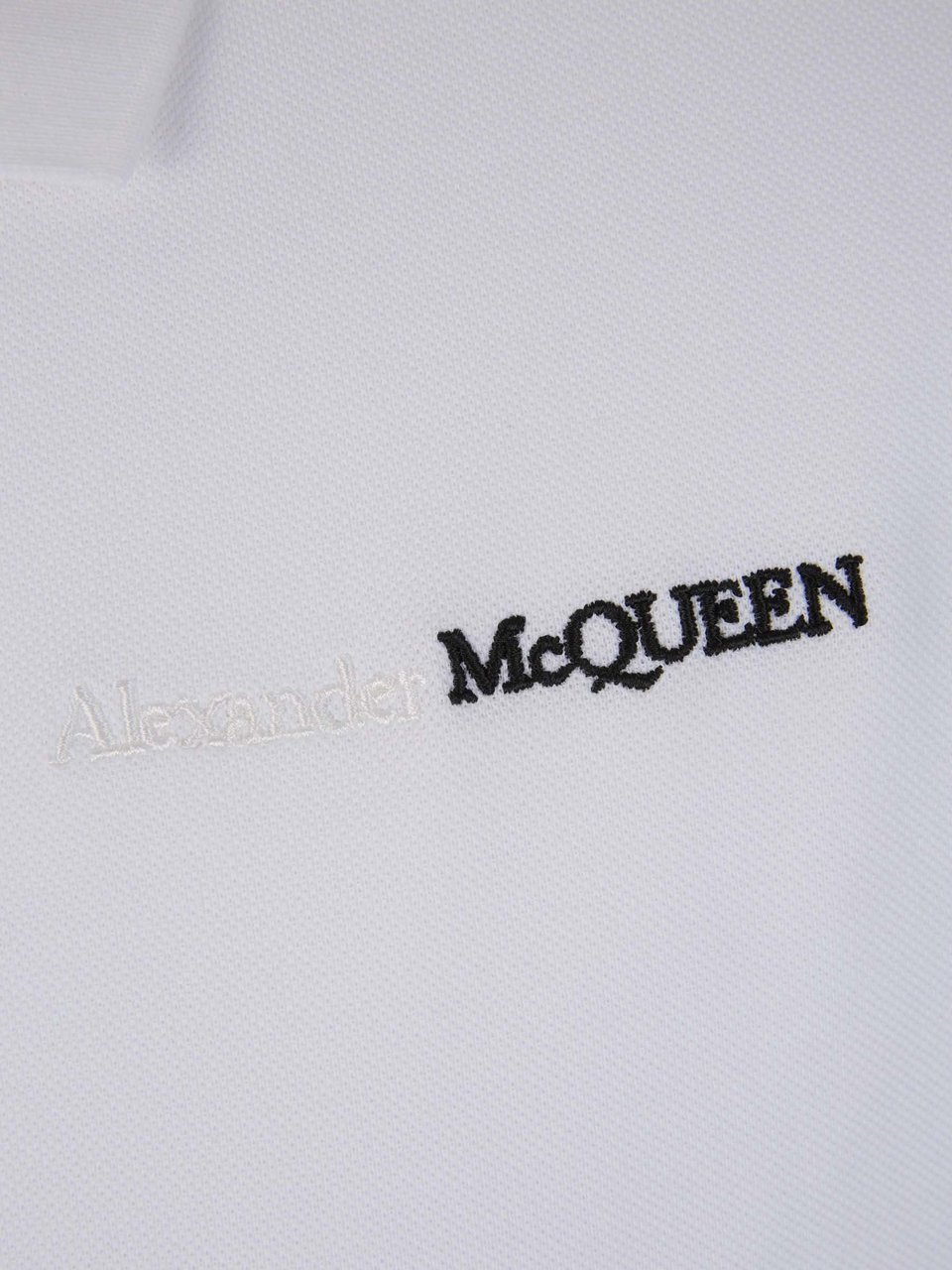 Alexander McQueen Logo Piquet Polo Wit