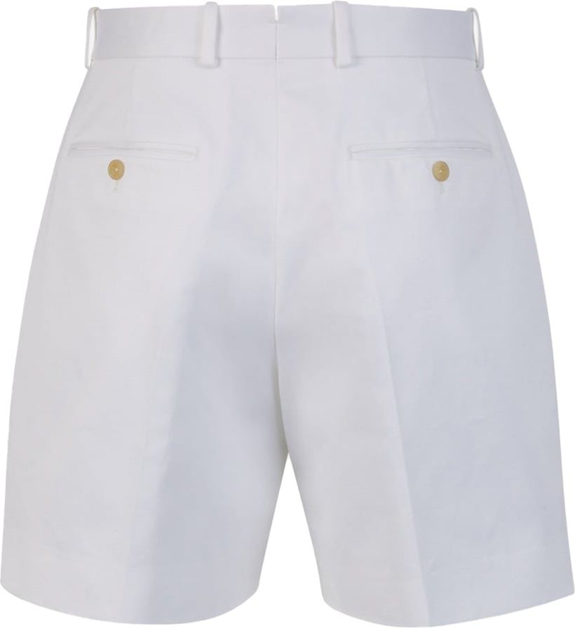Alexander McQueen Cotton Formal Bermuda Shorts Wit
