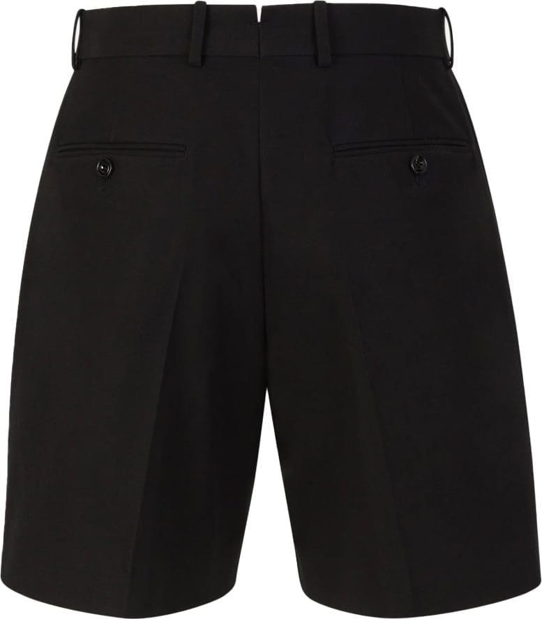 Alexander McQueen Cotton Formal Bermuda Shorts Zwart