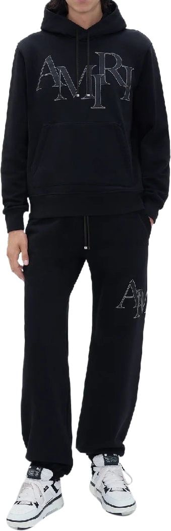 Amiri Cotton Hood Sweatshirt Zwart
