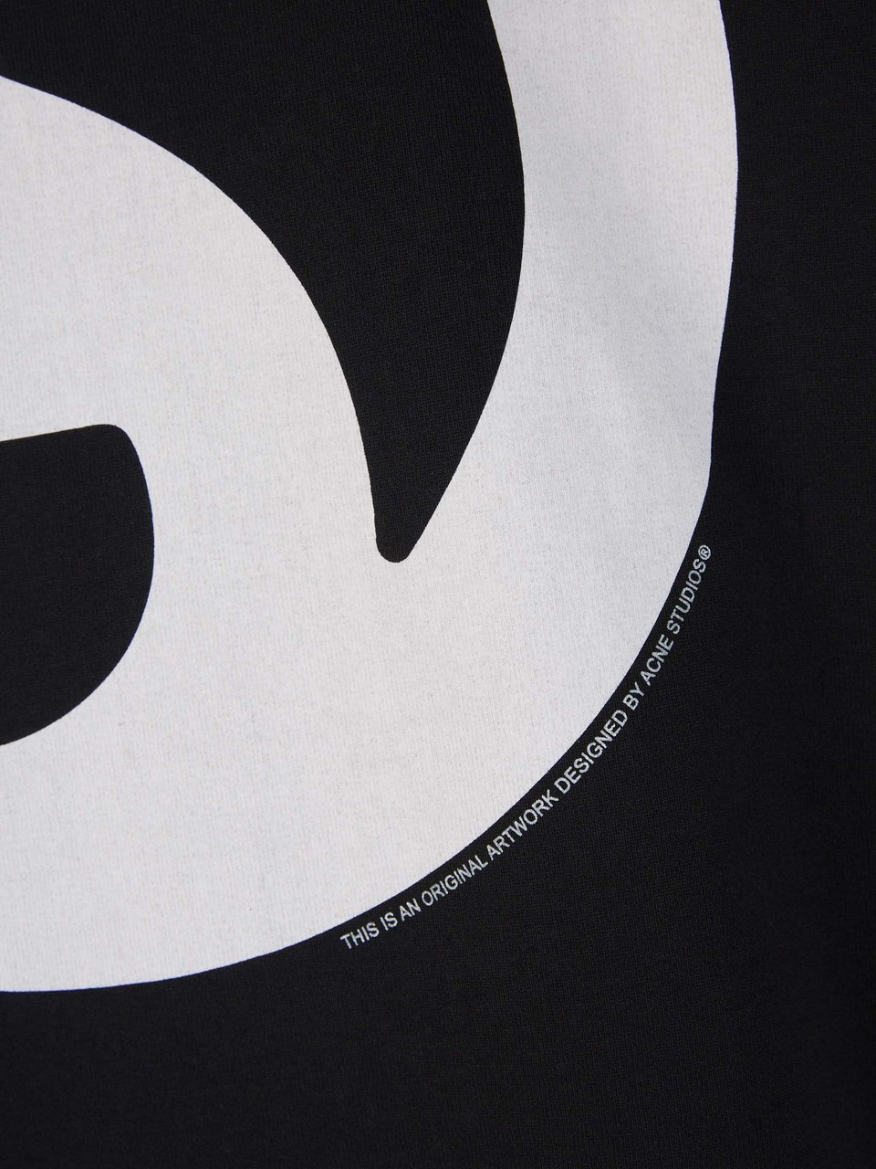 Acne Studios Printed Hood Sweatshirt Zwart