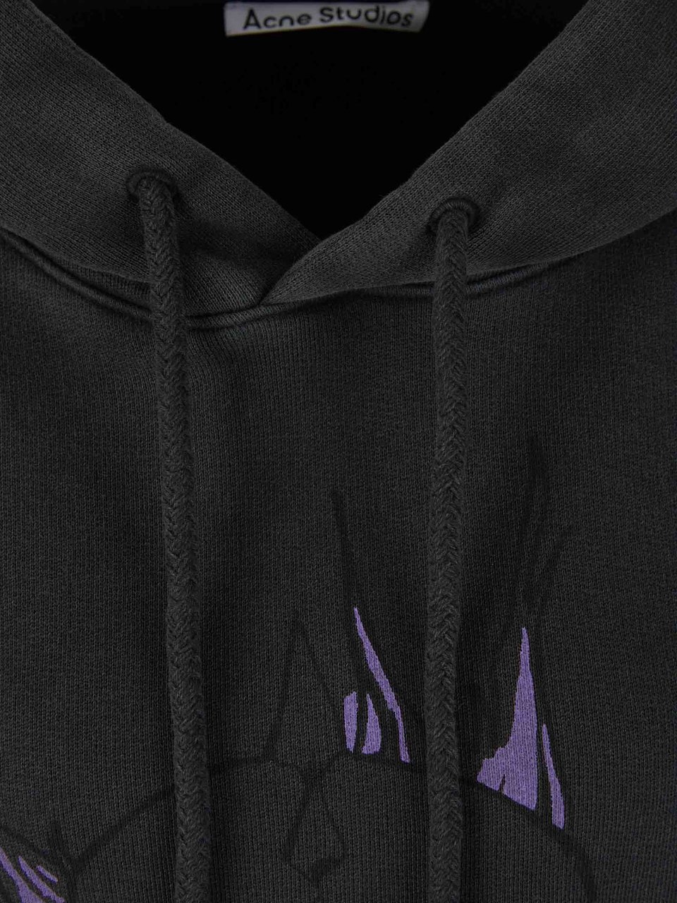 Acne Studios Hood Printed Sweatshirt Grijs