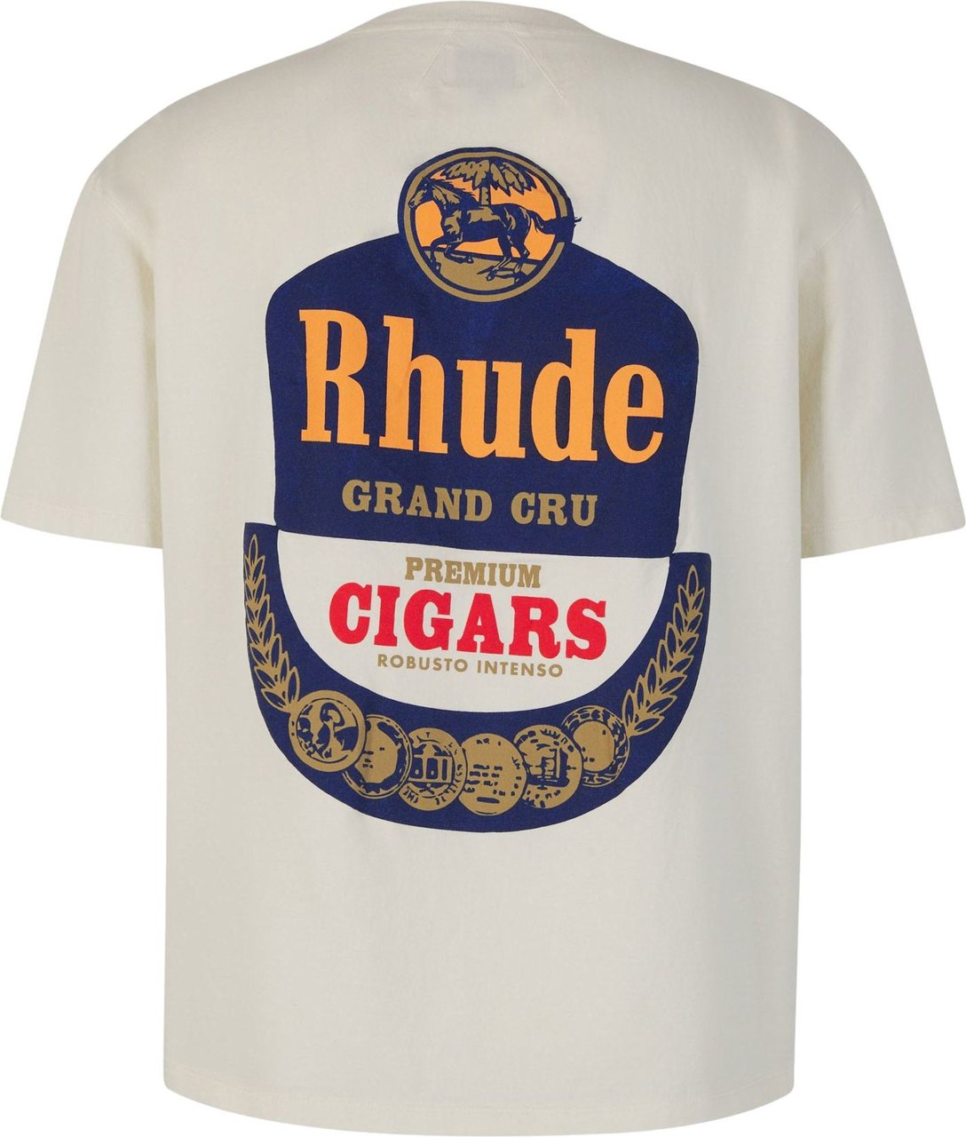Rhude Grand Cru Printed T-Shirt Beige