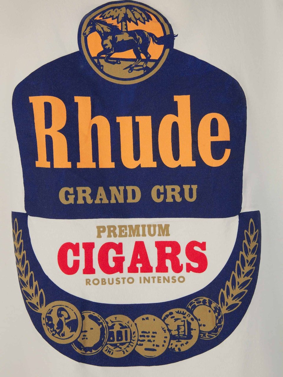 Rhude Grand Cru Printed T-Shirt Beige