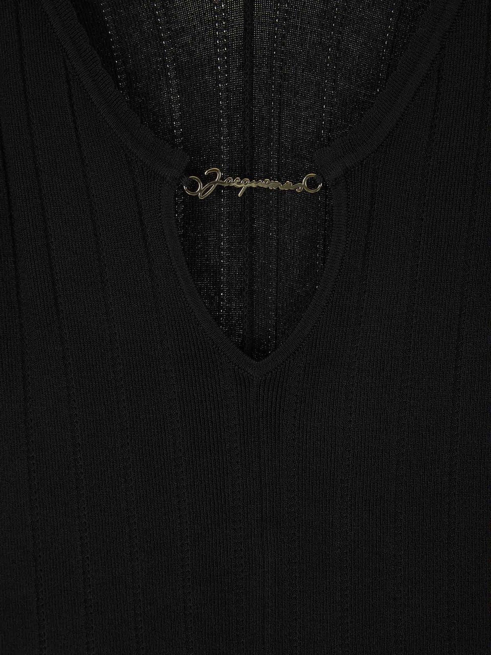 Jacquemus Logo Knit Top Zwart