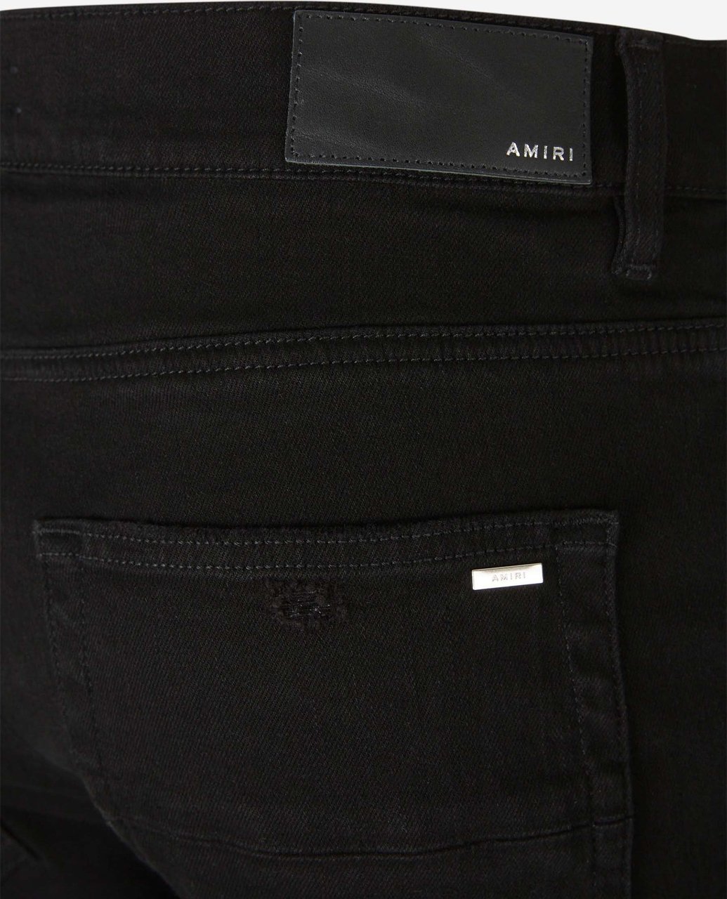 Amiri Destroyed Cotton Jeans Zwart